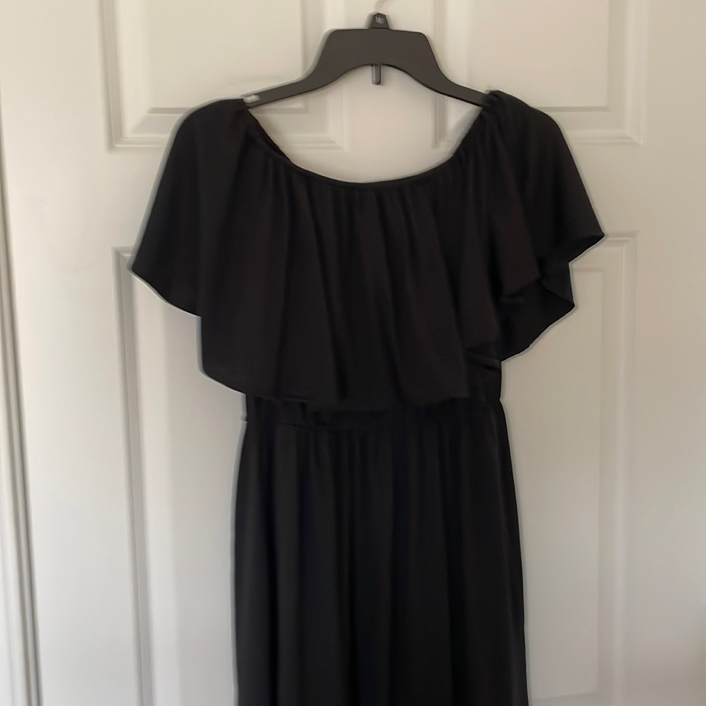 Off the shoulder black maxi!!!